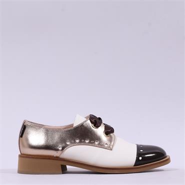Marco Moreo Maura Toe Cap Ribbon Lace - Metallic Combi